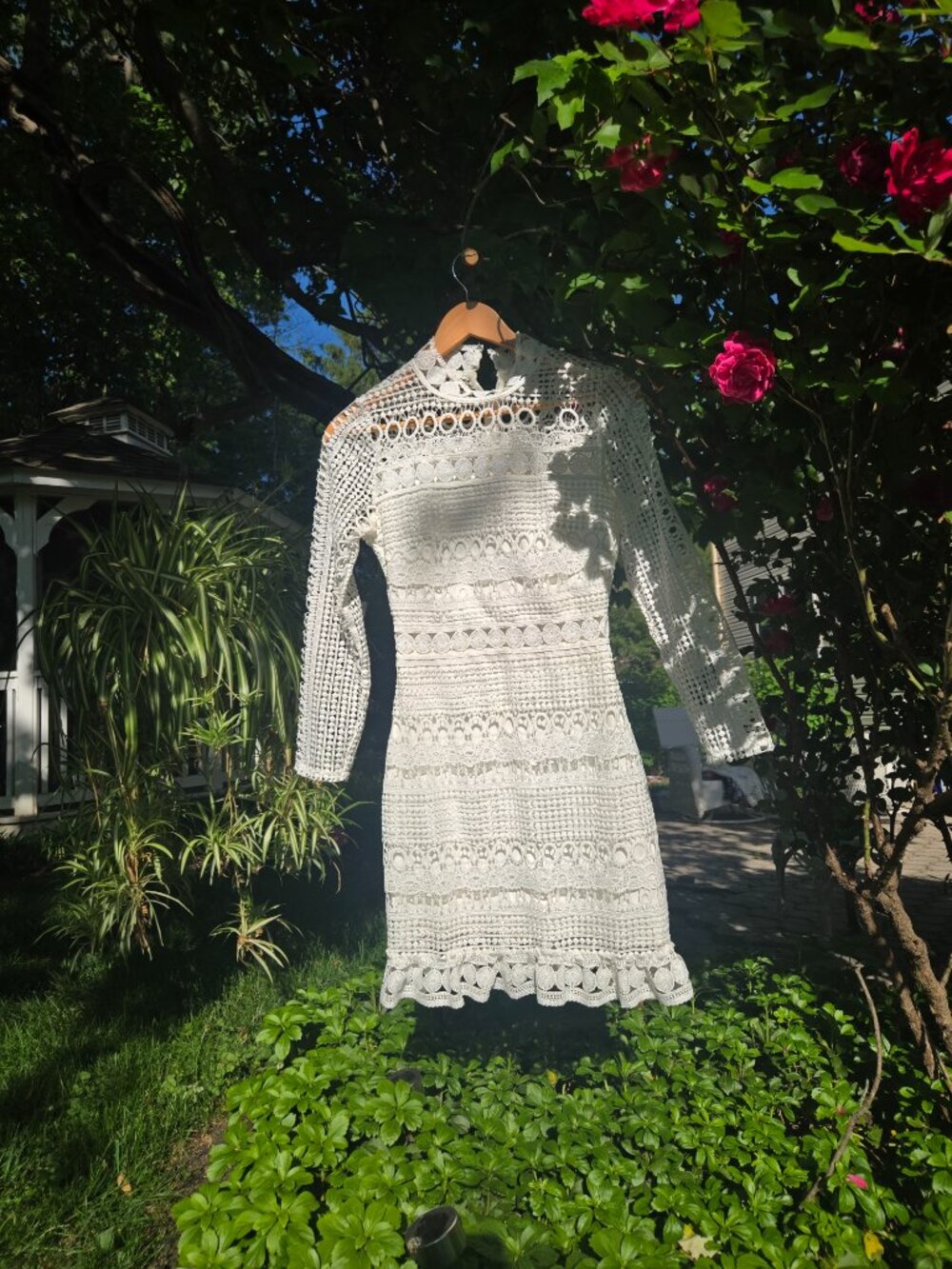 Long sleeve white lace mini dress from Two Sisters NWT!! - Picture 1 of 14